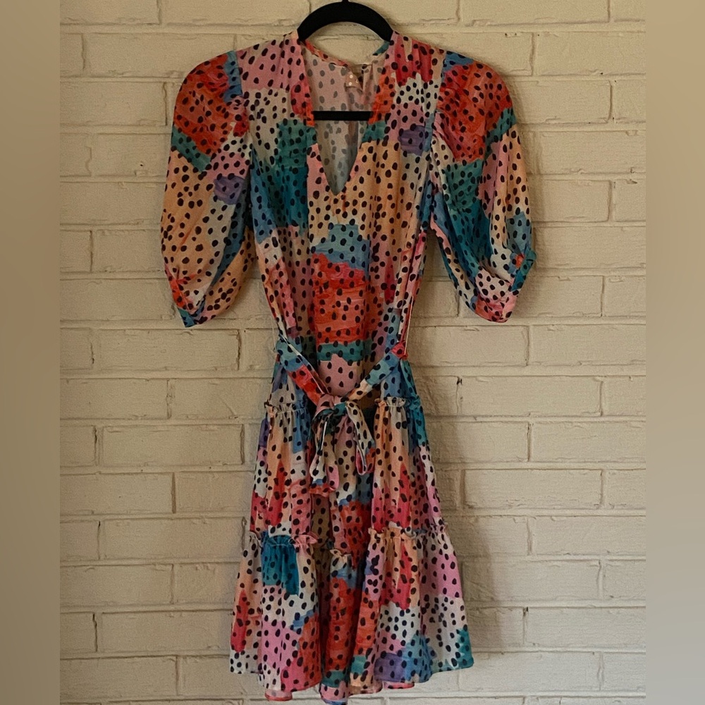 Traffic People Multicolor Polka Dot Midi Dress